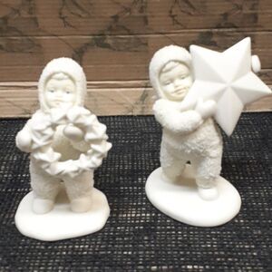Vintage Department 56 Winter Tales Snowbabies- set of 2